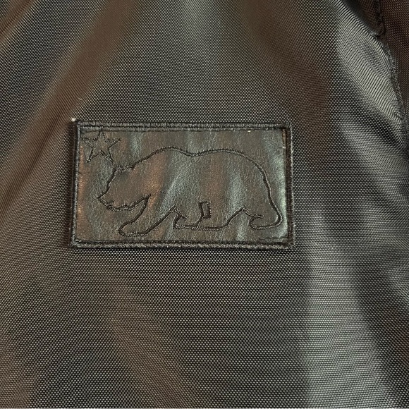 Beautiful Giant Bomber Jacket Black Mens Sz S Goth Punk Grunge - Picture 3 of 6